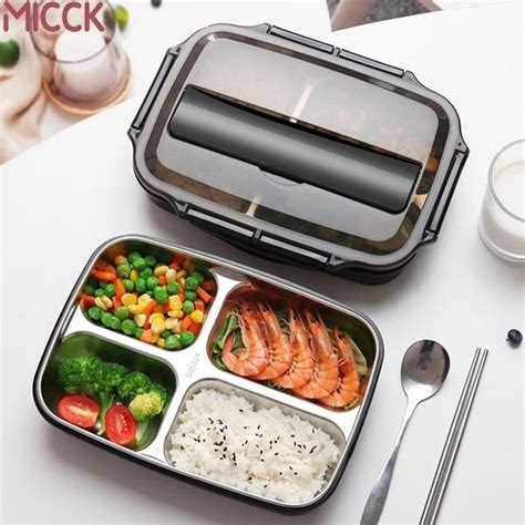 partition lunch box steel|3 Partition Stainless Steel Lunch Box .